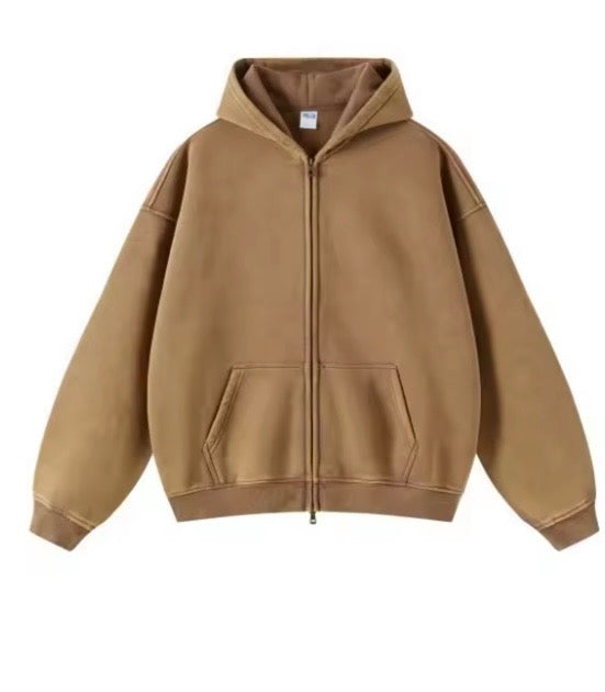 Cozy Washed Zip Hoodie