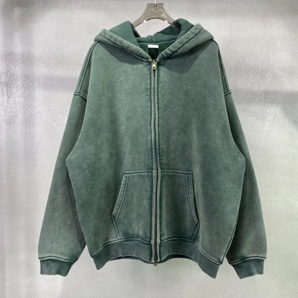 Cozy Washed Zip Hoodie